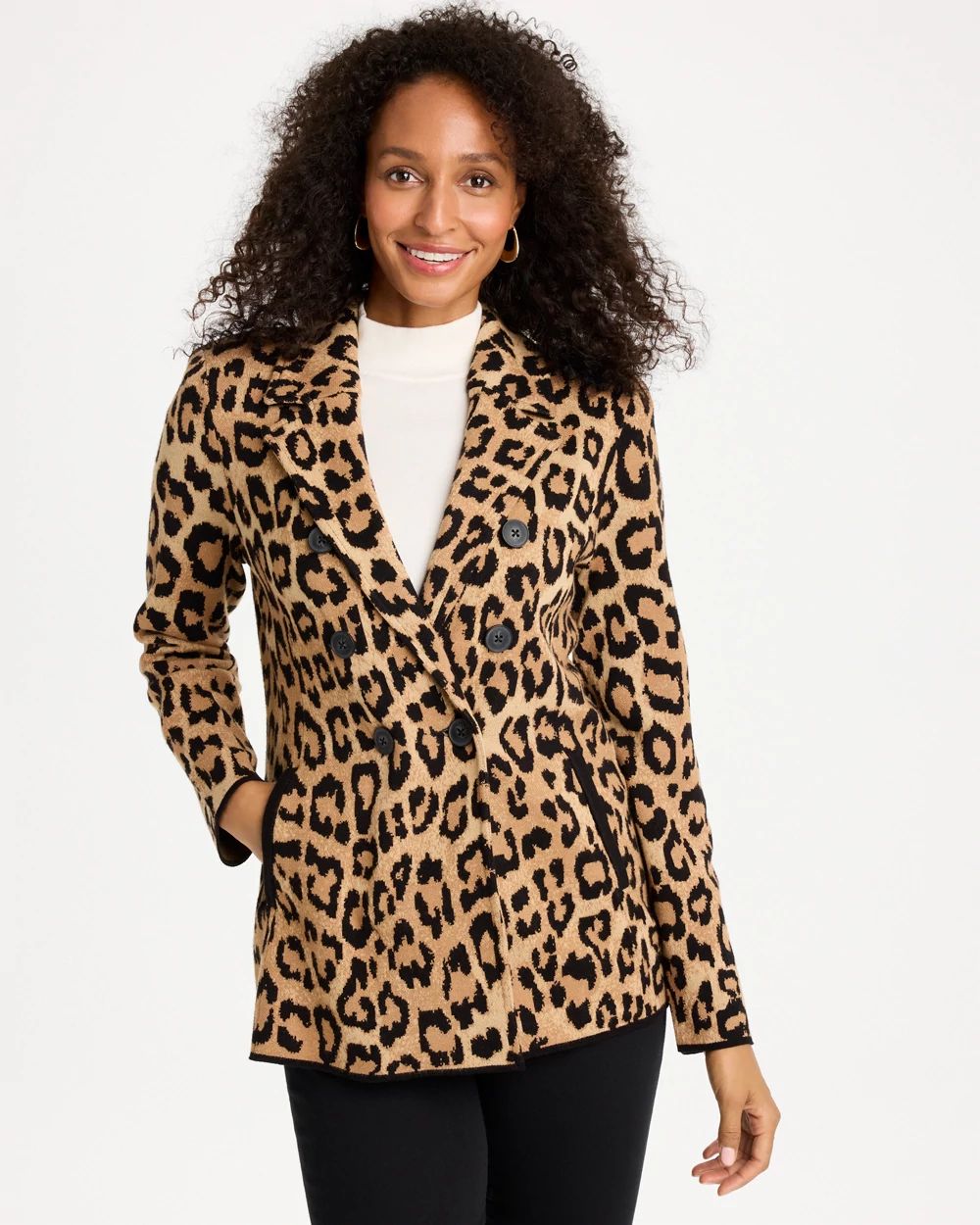 Sophisticated Leopard Print Blazer