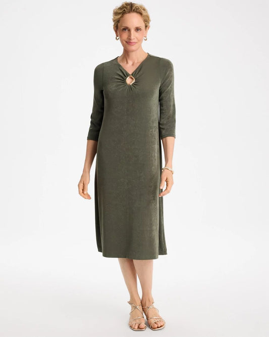 Elegant Hardware Midi Dress