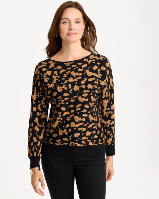 Modern Abstract Print Sweater