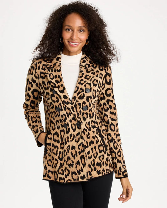 Sophisticated Leopard Print Blazer