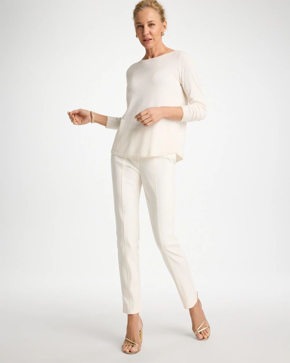 Bi-Stretch Slim Ankle Trousers