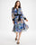 Elegant Printed Tie-Waist Midi Dress